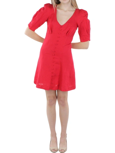 Parker Kierra Womens Scoop Neck A-line Mini Dress In Red
