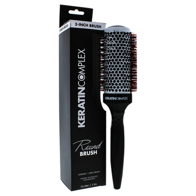 Keratin Complex Thermal Round Brush For Unisex 3 Inch Hair Brush In Black