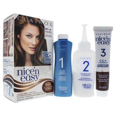 Clairol Nice N Easy Permanent Color - 5w Medium Mocha Brown For Women 1 Application Hair Color In Silver