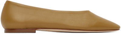 Aeyde Tan Kirsten Ballerina Flats In Beige