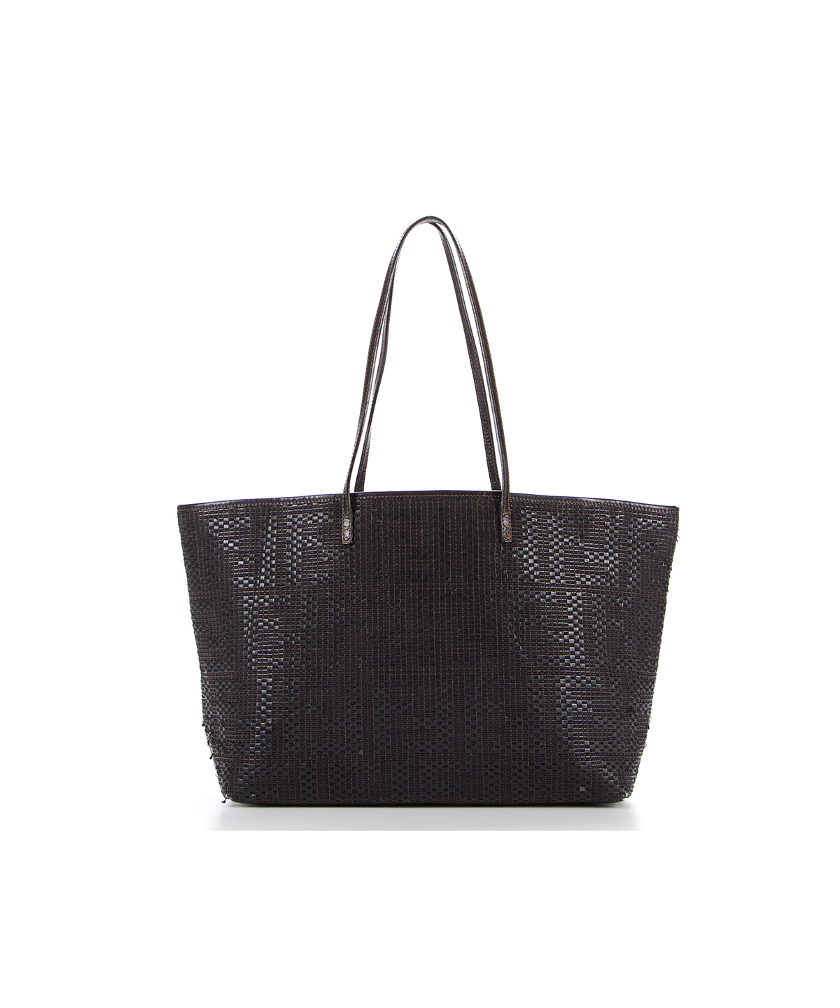Fendi Brown Woven Rolled Roll Tote Bag' | ModeSens