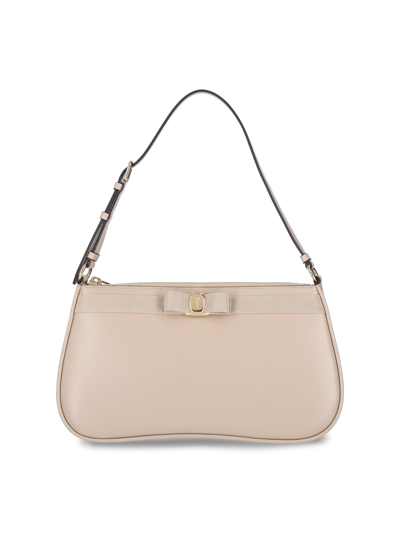 Ferragamo Salvatore  Vara Shoulder Bag In Beige