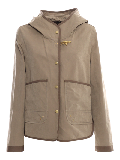 Fay Short Parka In Marrone