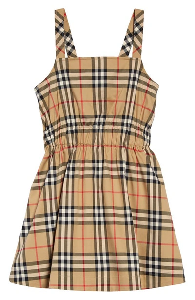 Burberry Kids' Little Girl's & Girl's Sigourney Vintage Check Dress In Archive Beige Ip