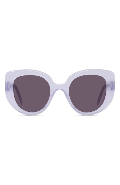 Loewe Oversized Acetate Butterfly Sunglasses In Shiny Violet / Violet
