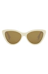 Fendi Logo Acetate Cat-eye Sunglasses In Ivory/brown