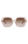 Celine Square Acetate Sunglasses In Shiny Pink Gradie