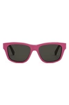 Celine Square Acetate Sunglasses In Shiny Pink