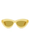 Loewe Raised Logo Acetate Cat-eye Sunglasses In Yellow