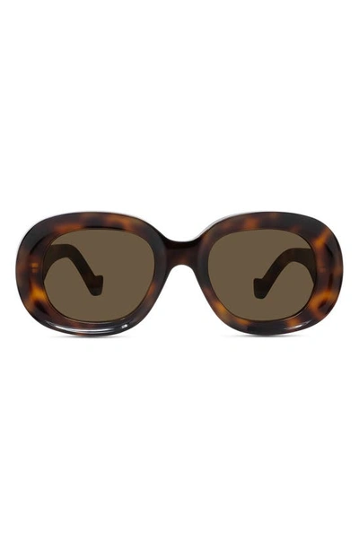Loewe Anagram Round Acetate Sunglasses In Havana