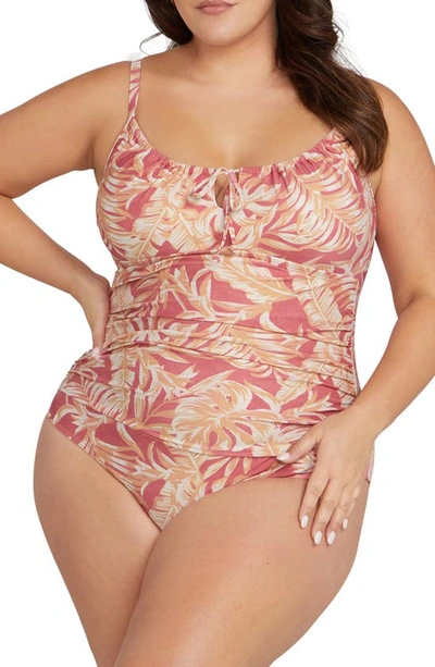 Artesands Plus Size Degas One-piece Swimsuit In Coral