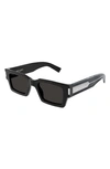 Saint Laurent Men's Naked Wirecore 50mm Rectangular Acetate Sunglasses In Black