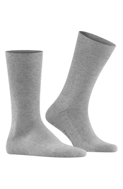 Falke Sensitive London Cotton Blend Solid Socks In Light Grey