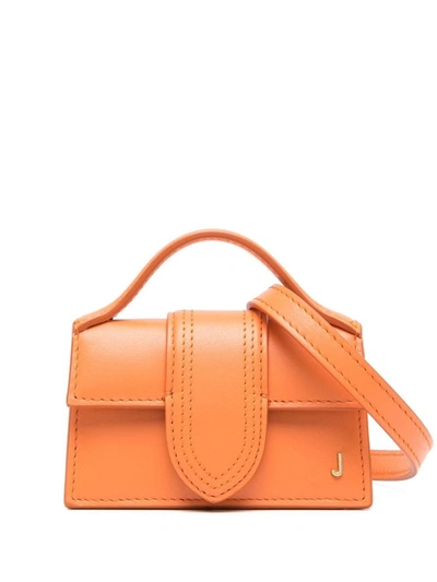 Jacquemus Le Petit Bambino Leather Mini Bag In Orange