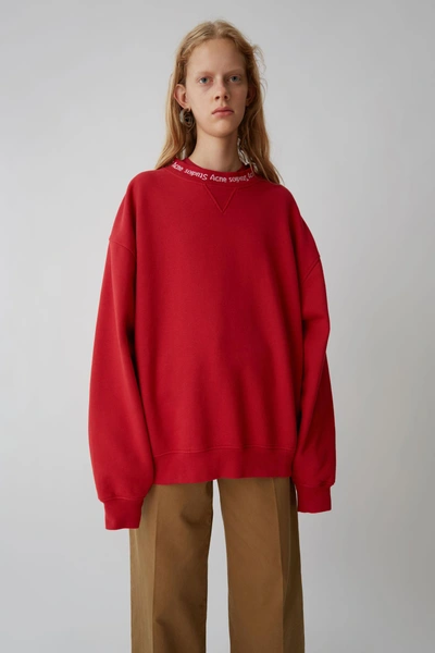 Acne Studios Voluminous Sweatshirt Ruby Red