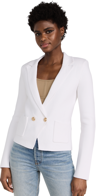 L Agence Sofia Knit Blazer In White