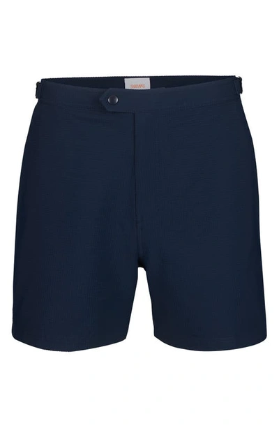 Swims Men's Paloma Seersucker Swim Shorts In Navy