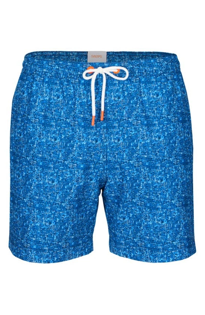 Swims Men's Ponza Printed Swim Shorts In Ensign Blue