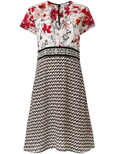 Dorothee Schumacher Floral And Geometric Panel Print Dress