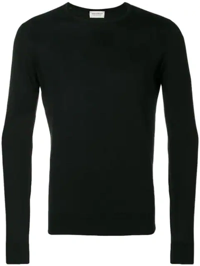 John Smedley Crew Neck Jumper In Black