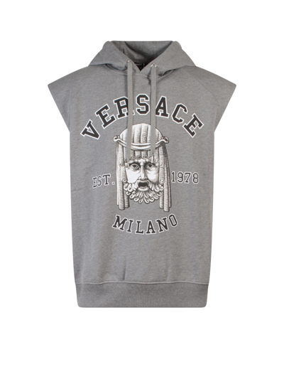 Versace Sweatshirt In Grey