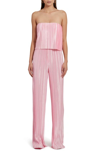 Amanda Uprichard Collina Jumpsuit In Blush