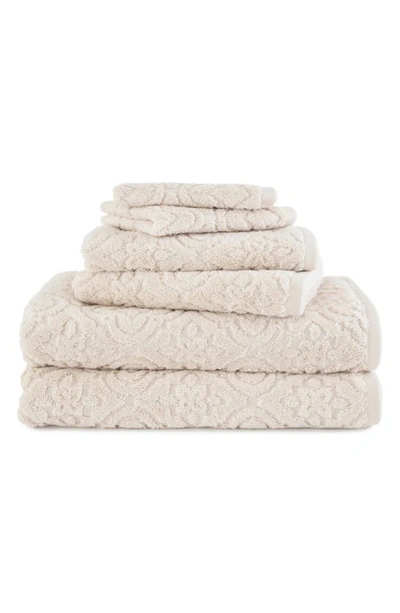 Martex Medallion 6-piece Towel Set In Champagne