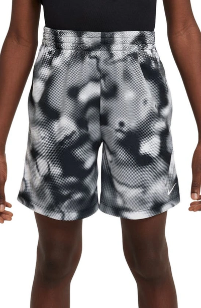 Nike Dri-fit Multi+ Big Kids' (boys') Printed Training Shorts In Black