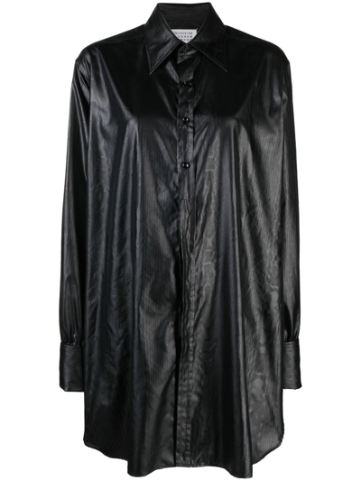 Maison Margiela Long Sleeved Shirt In Black