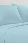 Pg Goods Luxe Cotton Percale Crisp Sheet Set In Aqua