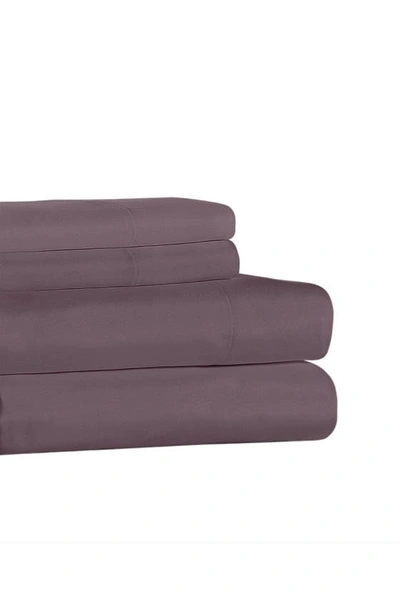 Ella Jayne Home Aqua Super Soft Triple Brushed Microfiber 4-piece Full Sheet Set In Eggplant