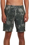 Rvca Current Stripe Water Repellent Board Shorts In New Aloe