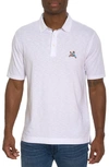 Robert Graham Men's Vandam Stretch Knit Polo Shirt In White
