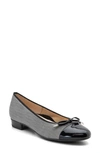 Ara Belinda Ballet Flat In Black Twinkle/ Black Patent