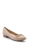 Ara Belinda Ballet Flat In Sand Glitter Metallic/calf Toe