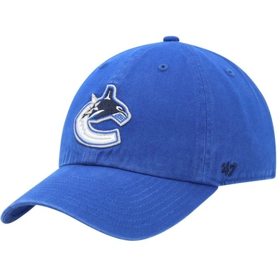 47 ' Blue Vancouver Canucks Team Clean Up Adjustable Hat