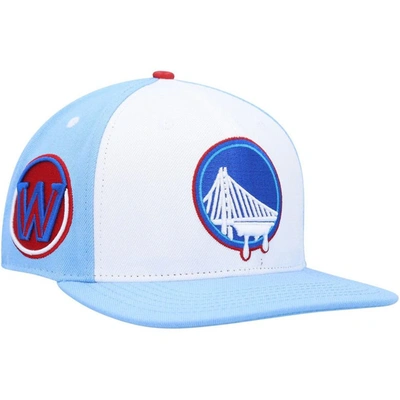Pro Standard White/light Blue Golden State Warriors Ice Cream Drip Snapback Hat