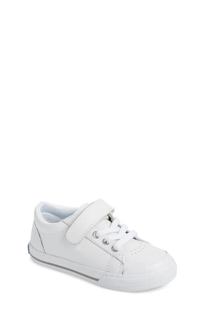 Footmates Kids' Reese Sneaker In White Leather