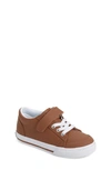 Footmates Kids' Reese Sneaker In Brown Leather