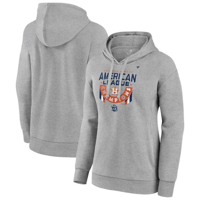 Fanatics Branded Heather Gray Houston Astros 2022 American League Champions Locker Room Pullover Hoo