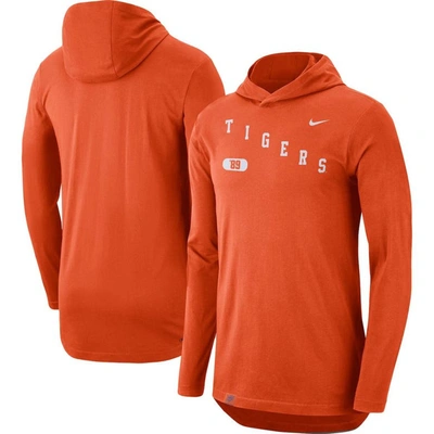 Nike Orange Clemson Tigers Team Performance Long Sleeve Hoodie T-shirt