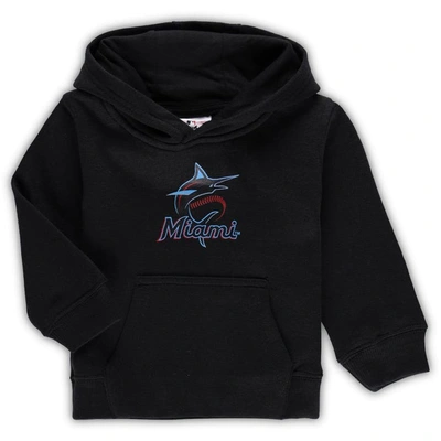 Outerstuff Kids' Toddler Black Miami Marlins Team Primary Logo Fleece Pullover Hoodie