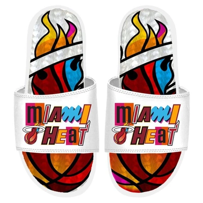 Islide White Miami Heat 2022/23 City Edition Gel Slide Sandals