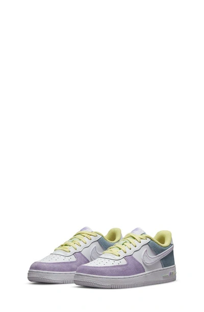 Nike Kids' Air Force 1 Lv8 Sneaker In White/ Zitron/ Cucumber
