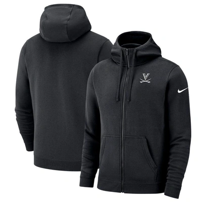 Nike Black Virginia Cavaliers Dark Mode 2.0 Club Fleece Full-zip Hoodie