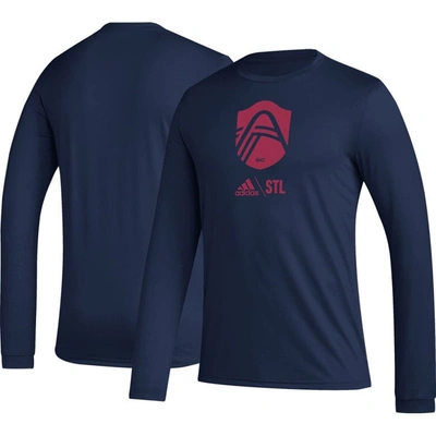 Adidas Originals Adidas Navy St. Louis City Sc Icon Long Sleeve T-shirt