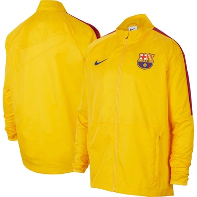 Nike Kids' Youth  Yellow Barcelona Academy Awf Raglan Full-zip Jacket