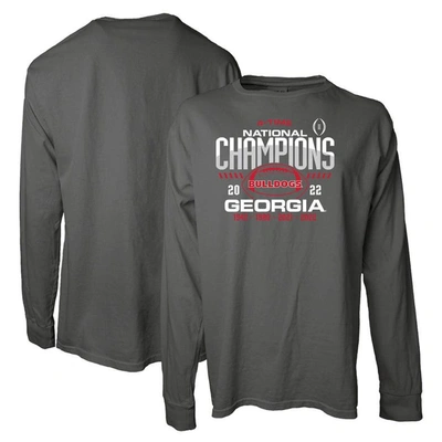 Blue 84 Gray Georgia Bulldogs Four-time College Football National Champions Overdye Long Sleeve T-sh