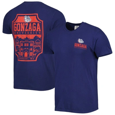 Image One Navy Gonzaga Bulldogs Logo Campus Icon T-shirt