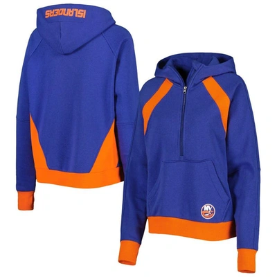 Starter Royal New York Islanders Wishbone Half-zip Hoodie